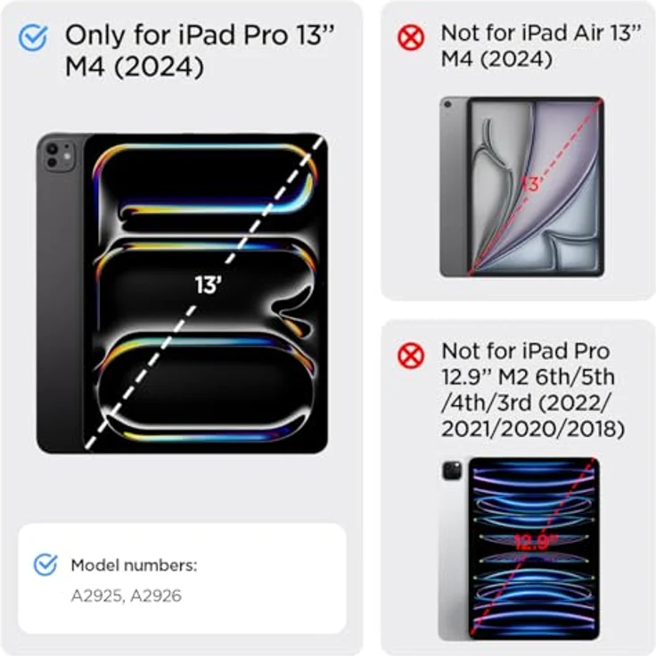 Spigen Rugged Armor Pro Hülle für iPad Pro 13 Zoll 7.Generation M4 (2024) - Schwarz, Stilvolles Design, Air Cushion Technologie und integrierter Ständer – Bild 2