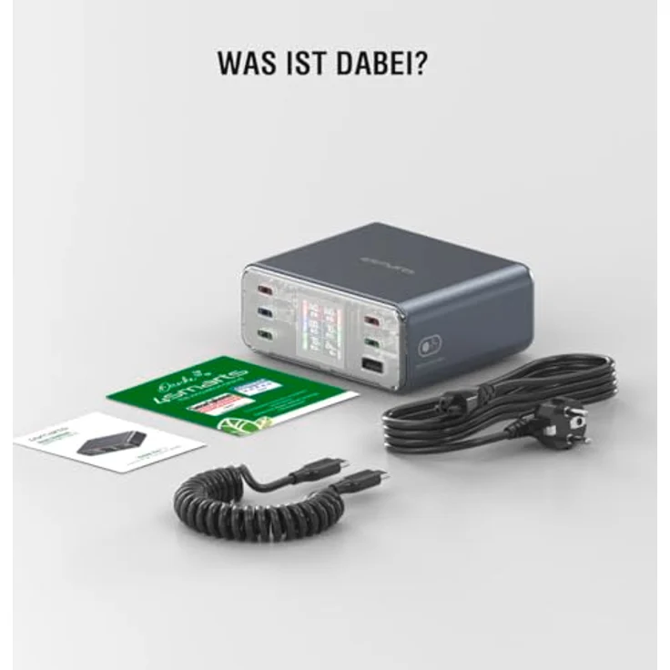 4smarts 540360, USB Ladegerät mit 360 W Leistung, 6 Anschlüsse, Schnellladefunktion, Grau – Bild 7