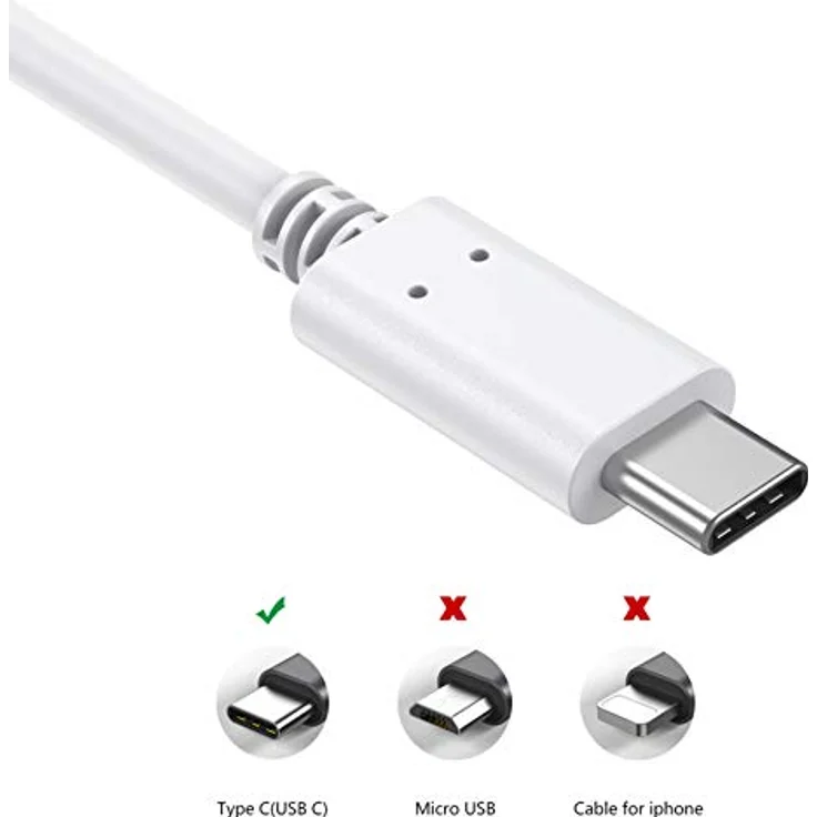 Slabo Ladekabel USB Typ C, geeignet für Apple iPad Pro 11 (2018) (3. Gen.)/Pro 11 (2020) (2. Gen.)/Pro 12,9 (2018) (3. Gen.)/Pro 12,9 (2020) (4. Gen.), Datenkabel, Verbindungskabel, Sync-Kabel, weiß – Bild 5