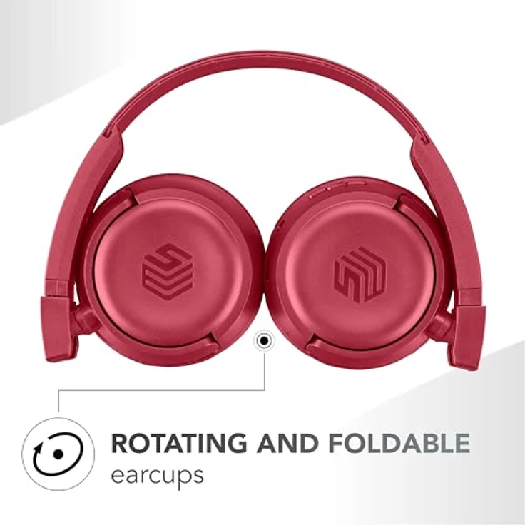 Music Sound Vibed, Kabellose Kopfhörer für Anrufe und Musik, Rot, 220 g – Bild 4