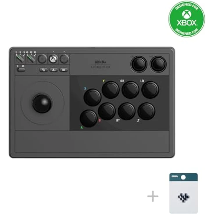 8bitdo Arcade Stick für Xbox, kabelloser Gaming Controller mit 3,5-mm-Audiobuchse, Schwarz – Bild 1