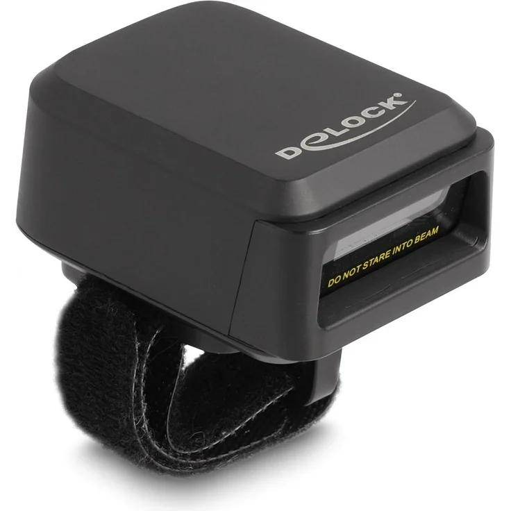 Delock Ringbarcode Scanner 1D und 2D mit 2,4 GHz oder Blueto (2D-Barcodes, 1D-Barcodes), Barcode-Scanner, Schwarz