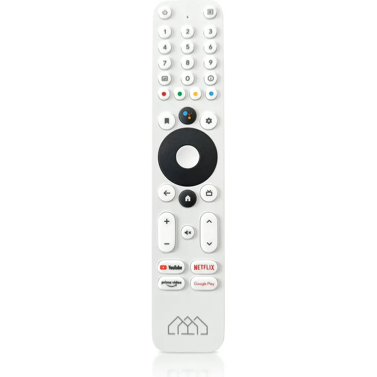 AB-COM Homatics BIG Premium Fernbedienung, stilvolles Design in Weiß, hohe Funktionalität