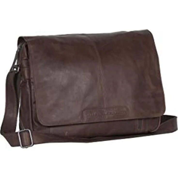 The Chesterfield Brand Richard Umhängetasche, Laptoptasche aus gewachstem Rindleder, braun, mit smartem Laptopfach (40 x 11 x 32 cm) – Bild 1
