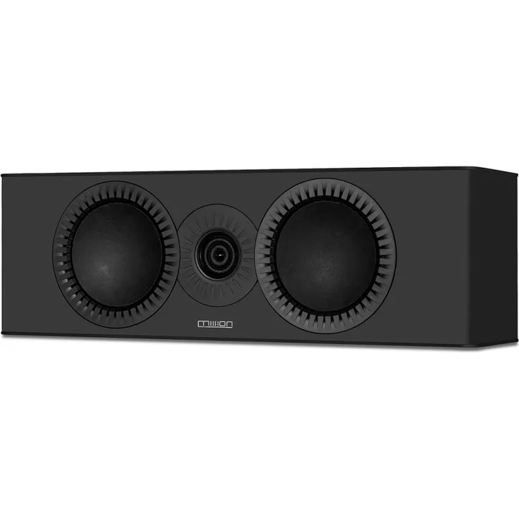 Mission QX-C MK II, Center-Lautsprecher mit 2-Wege-System, zwei 5" Tieftönern, Matt Schwarz