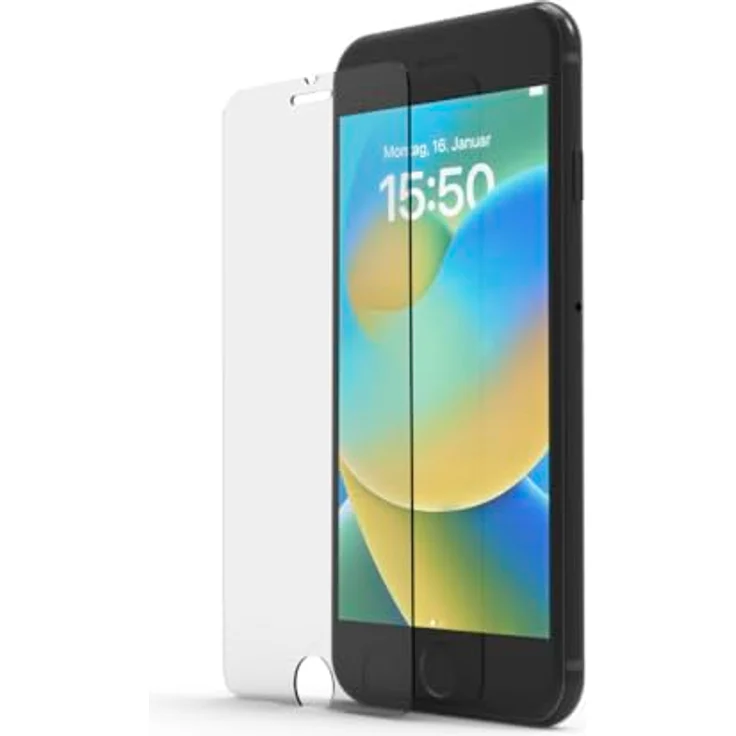 Hama Handy Schutzglas iPhone 7/8/SE 2020/SE 2022 (Displayschutz ultraklar Anti-Fingerprint, Montagehilfe, Vollschutz 9H ultradünn, case-friendly, kratzfest, Displayschutzglas iPhone stoßfest) – Bild 3