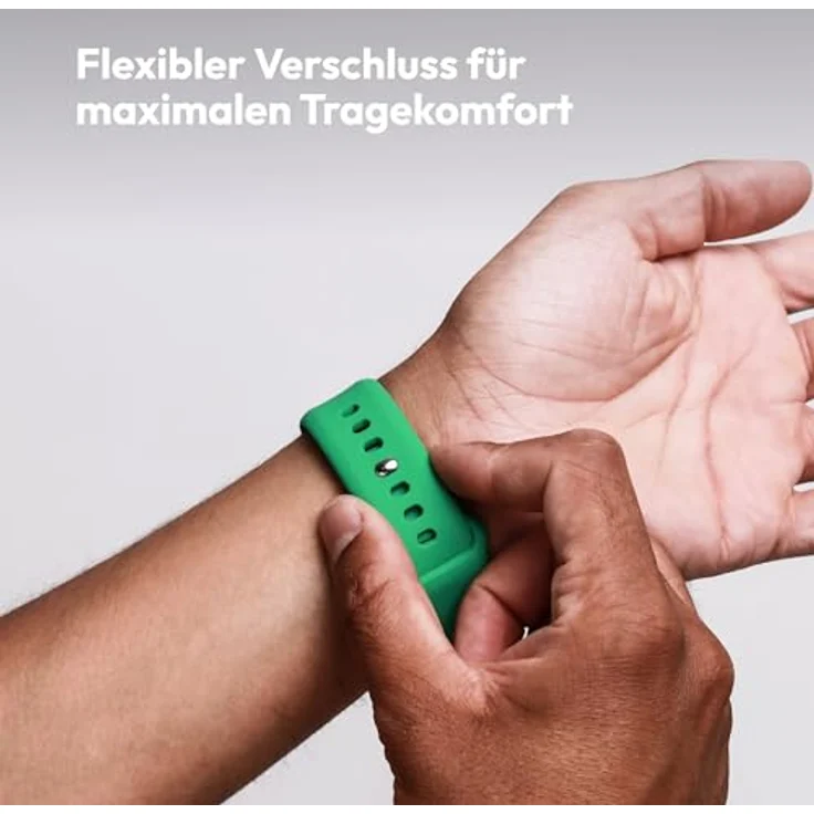 Vonmählen Classic Band 2, Silikon Uhrenarmband für Apple Watch, 40 mm, Grün, mit Belüftungskanälen und schweißresistentem Design – Bild 5