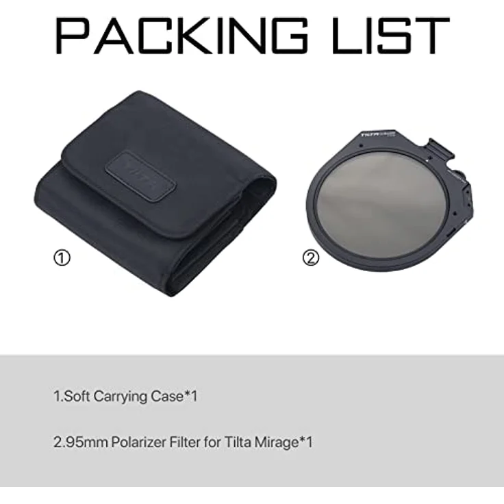 Tilta 95 mm Polarisationsfilter für Tilta Mirage Matte Box MB-T16-POLA, reduziert Reflexionen und blendendes Licht, drehbares Design, Schwarz – Bild 4
