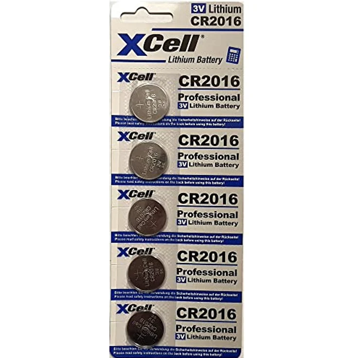 XCell CR2016 Knopfzelle, Lithium-Batterie mit langer Lebensdauer und geringer Selbstentladung, 3 Volt – Bild 1