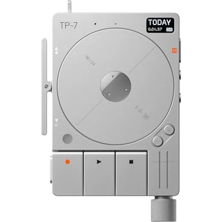 Teenage Engineering TP–7 tragbares Aufnahmegerät, 128 GB, mit USB-C-Audiointerface, Bluetooth, internes Mikrofon und Lautsprecher