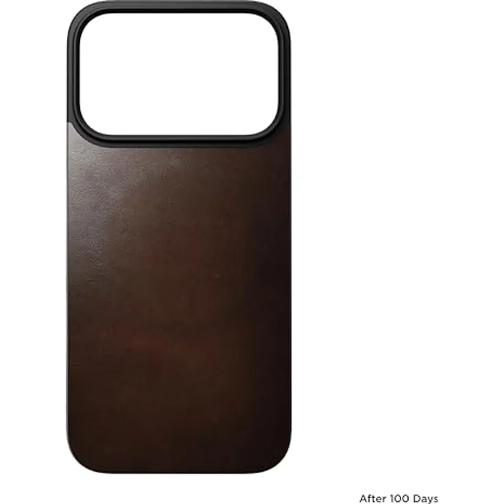 NOMAD Magnetic Leather Backcover MagSafe für iPhone 17 Pro, ultradünnes Echtleder-Backcover in Rustic Brown, MagSafe-kompatibel mit stabilem Fiberglass-Kern und weicher Mikrofaser-Innenseite – Bild 3