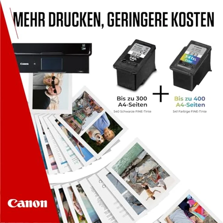 Canon PG-540L + CL-541XL Photo Value Pack, Tintenpatronen mit schwarzer und mehrfarbiger Tinte für brillante Ausdrucke – Bild 5