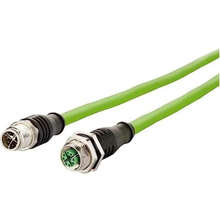 METZ CONNECT Verbindungsleitung M12 BU-M12 ST, 8-pol X-kodiert, gerade-gerade, 10 m