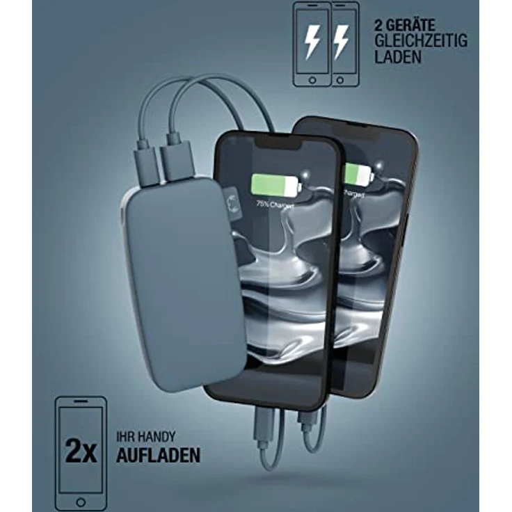 Powerbank 6000 mAh USB-C - Fast Charging - Dive Blue – Bild 4