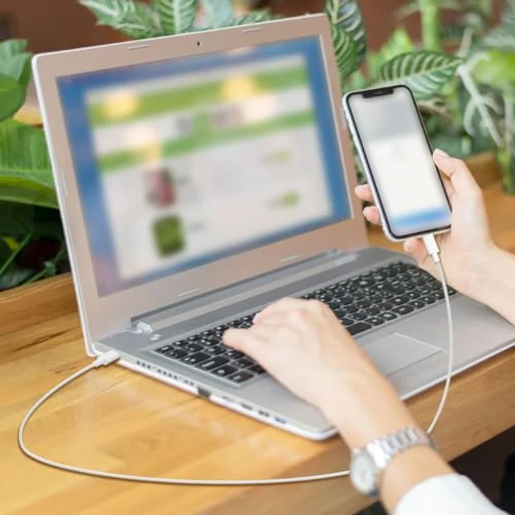 Logilink USB 2.0 Typ-C Anschlusskabel, C (Stecker) zu C (Stecker), 60W, Nylon-Ummantelung, Weiß, 1 m – Bild 2