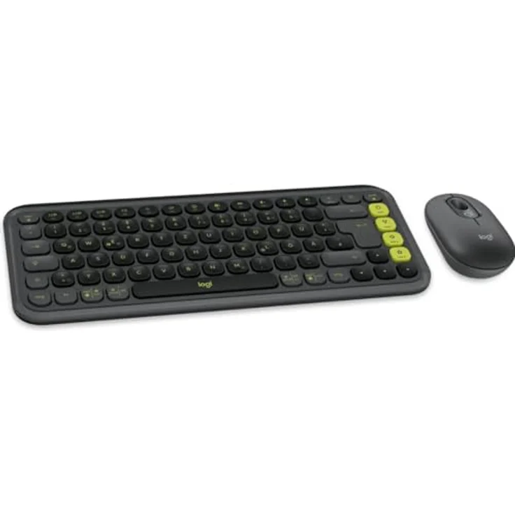 LOGITECH POP ICON COMBO, Grafit / Grün Tastatur und Maus Set mit anpassbaren Aktionstasten, leiser Tastatur und Maus, Bluetooth, Easy-Switch Tasten, Smartwheel, lange Batterielaufzeit – Bild 2