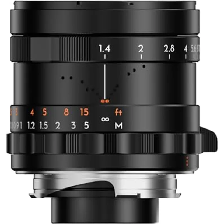 THYPOCH Simera 35mm f1.4 Objektiv für Leica M Mount, Full-Frame, mit Focus Tab, Schwarz, Type II, Bokeh und Naheinstellgrenze 0,45 m