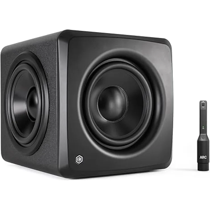 M-Audio iLoud Sub, Studio-Subwoofer mit 200 W, 3x 6,5-Zoll-Lautsprechern, 25 Hz Basswiedergabe, ARC X Raumkorrektur, kompakte Bauweise, 244x250x283 mm