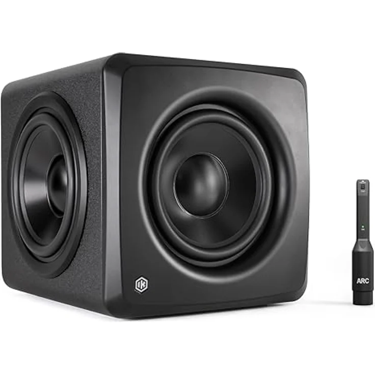 M-Audio iLoud Sub, Studio-Subwoofer mit 200 W, 3x 6,5-Zoll-Lautsprechern, 25 Hz Basswiedergabe, ARC X Raumkorrektur, kompakte Bauweise, 244x250x283 mm – Bild 1