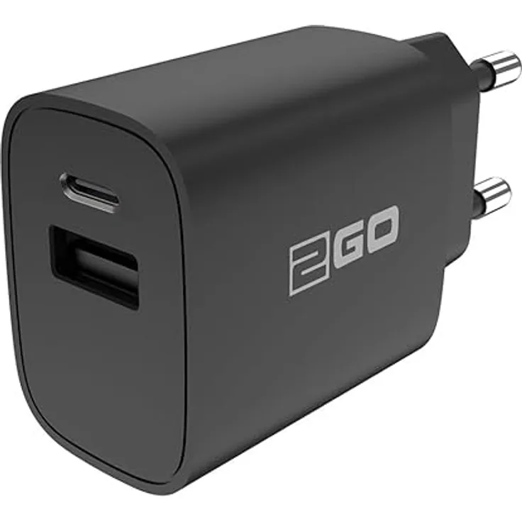 2GO 797273 Ladegerät für Mobilgeräte, Schwarz, langlebig und hochwertig gefertigt