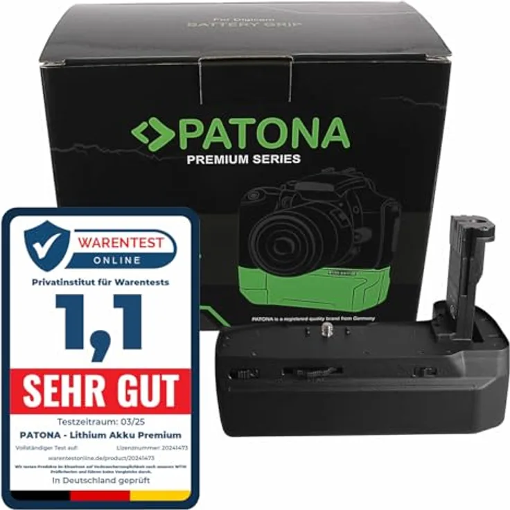 PATONA 1476 Batteriegriff für Blackmagic Pocket Cinema 4K & 6K, Platz für 3x LP-E6N Akkus, ergonomisch und rutschfest mit USB-C Ladeanschluss