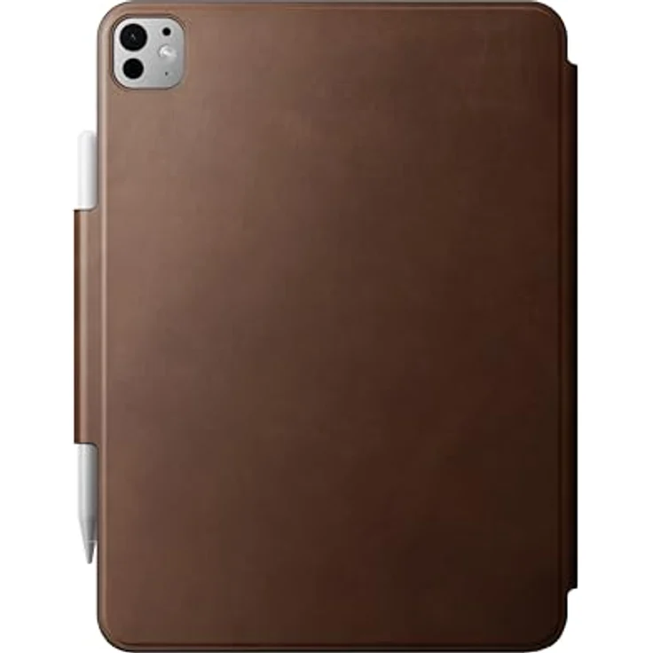NOMAD Modern Leather Folio | für iPad Pro 11 M4 (2024) | Robuste Echtlederhülle mit Glasfaser-Rahmen | Brown – Bild 1