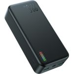 Joyroom Dazzling Series QP196 30000mAh Powerbank - Schwarz, 30.000 mAh, 22,50 W, 22,50 Wh