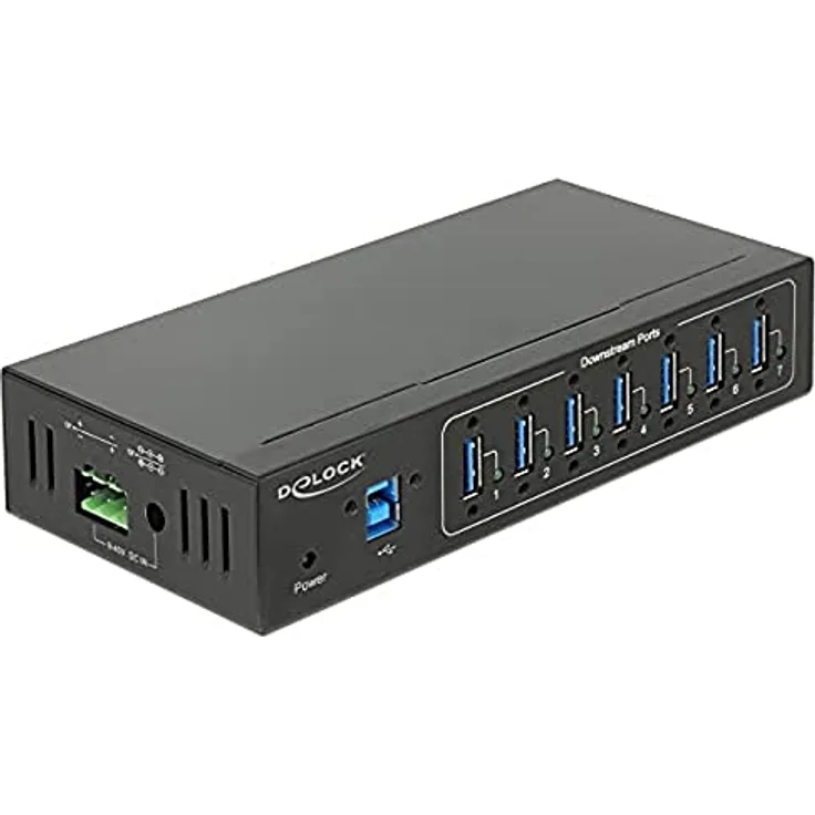 DeLock 63311 Externer Industrie Hub 7 x USB3Typ-AUSB-Hub,Schwarz