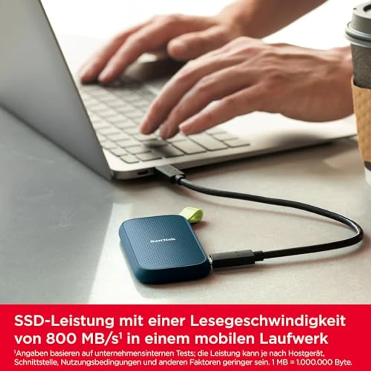 SanDisk Portable SSD 1 TB, externe 2,5 Zoll SSD mit 800 MB/s, stoßfest und kompakt – Bild 4