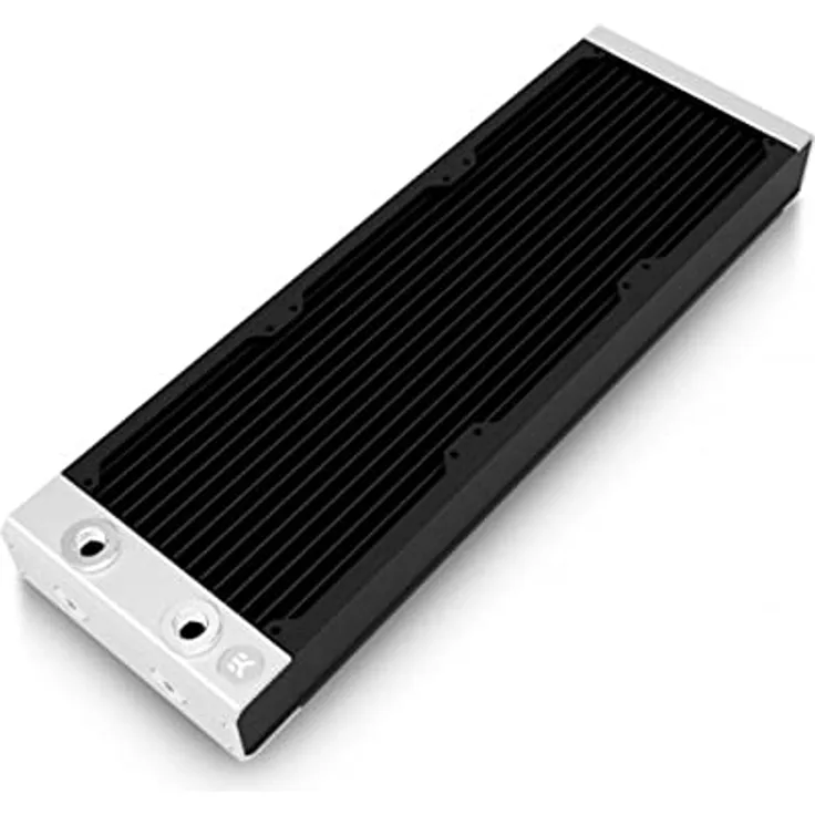 EK Quan.Surface P360M bk | 3831109838419, Oberflächen-Heizkörper mit 44mm Dicke und 5 Gewindeanschlüssen, Kupferlamellen mit 18 FPI Dichte
