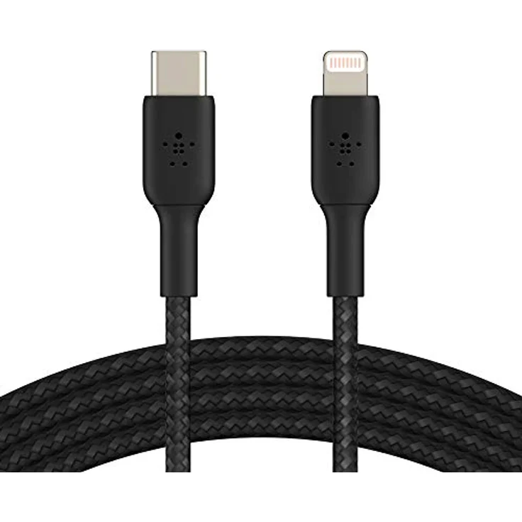 Belkin Lightning/USB-C Kabel ummantelt, 1 m, schwarz – Bild 4