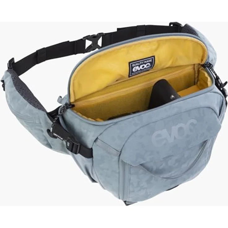 Evoc Hip Pack Capture 6L, Kamera Hüfttasche für Kompakt-Systemkameras, grau, mit Air Flow Contact System und Regenhülle – Bild 5