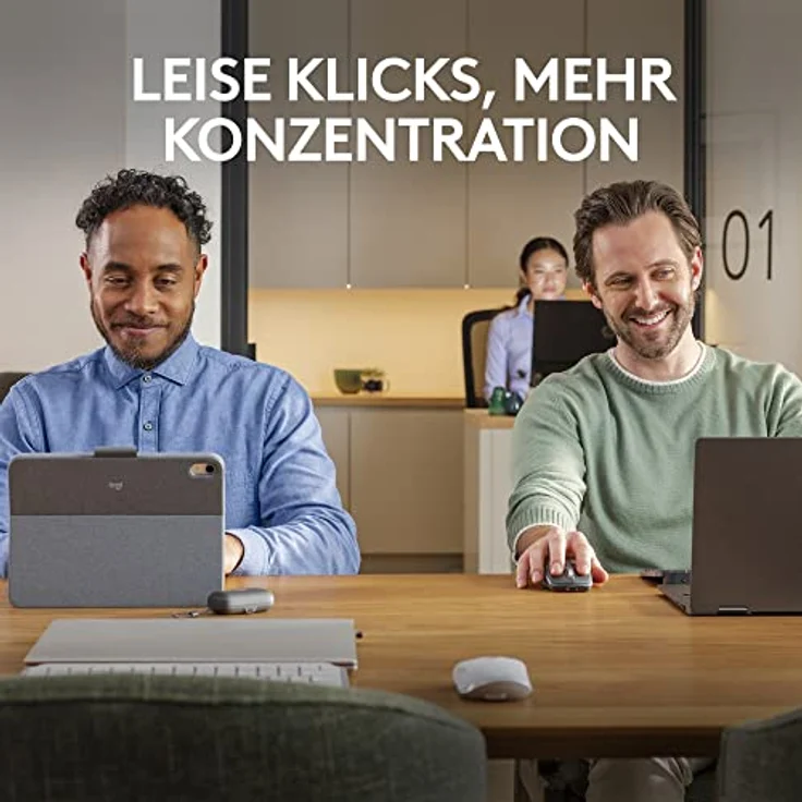 Logitech MX Anywhere 3S Compact Kabellose Maus, Fast Scrolling, 8K DPI Any-Surface Tracking, Quiet Clicks, Programmierbare Tasten, USB C, Bluetooth, Windows PC, Linux, Chrome, Mac - Graphit – Bild 4