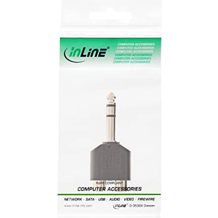 InLine 99323 Audio Adapter, 6,3mm Klinke Stecker auf 2x Cinch Buchse, Stereo – Bild 3