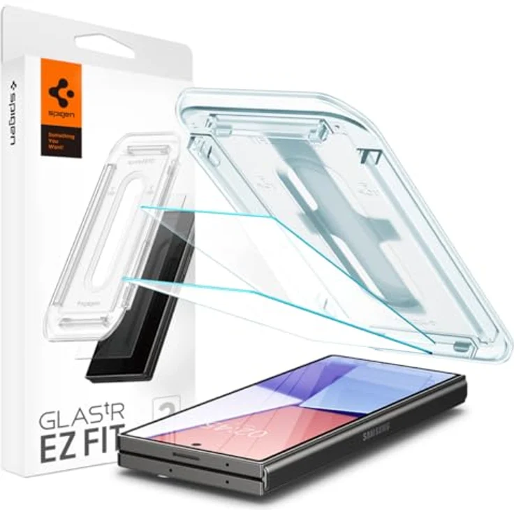 Spigen Glas.tR EZ Fit Schutzfolie für Samsung Galaxy Z Fold 6, 2 Stück, Kratzfest, Hüllenfreundlich, Touch reaktiv – Bild 1