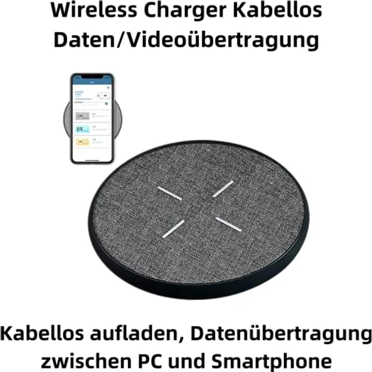 Bolwins L47CS Wireless Charger 2-in-1: Kabelloses Ladegerät mit Datenübertragung für Smartphone und PC – Schnellladung & Videoübertragung – Bild 2