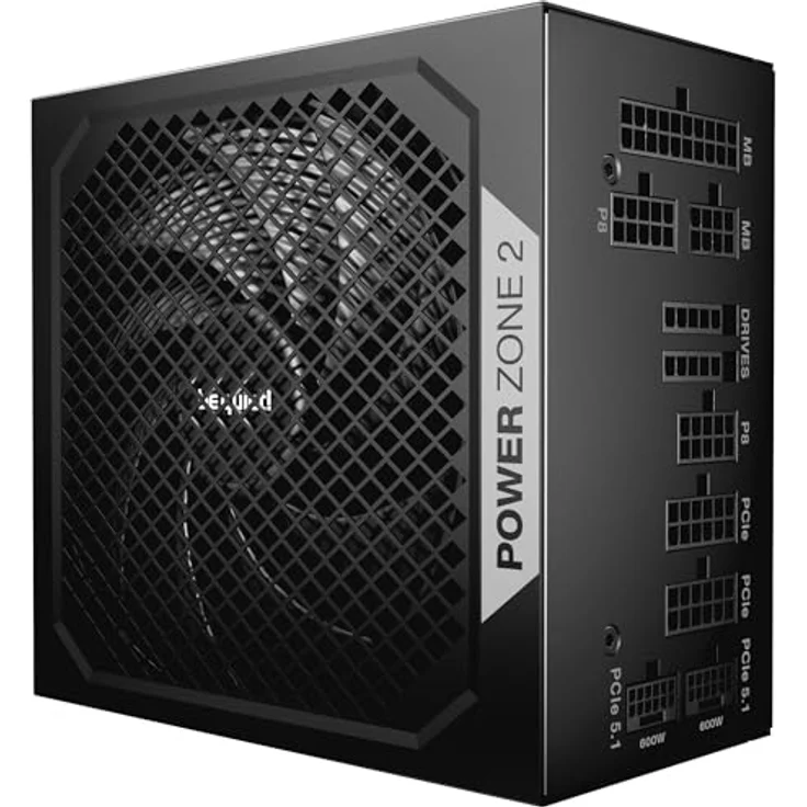 be quiet! Power Zone 2 1200W Netzteil, 80 Plus Platinum, Cybenetics Platinum, semi-passive Kühlung, Pure Wings 3 140mm Lüfter, PCIe 5.1/ATX 3.1 – Bild 1