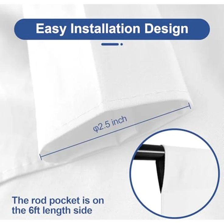 EMART Fotohintergrund Weiß, 3x6m Polyester Faltbar mit 4 Clips, Reduziert Lichtreflexion für Fotografie und Video Produktion – Bild 3