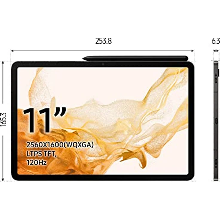 Touchscreen-Tablet - SAMSUNG - Galaxy Tab S8 - 11 - 8 GB RAM - 256 GB - Anthrazit - Wifi - S Pen enthalten – Bild 3