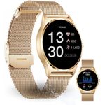 XCOAST JOLI Damen Smartwatch (Citrin Gold, 3,9 cm/1,3 Zoll, iOS und Android) Fitnesstracker und Frauensportuhr, IP67, Herzfrequenzmessung, Blutdruck, Blutsauerstoff, Schlaf