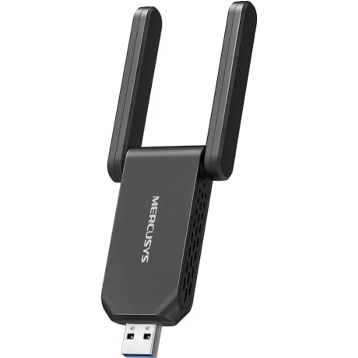 TP-Link Mercusys MA72XH, WLAN-Stick für PC mit Wi-Fi 6 AX1800, Dual-Band, 2 Hochleistungsantennen, USB 3.0, WPA3, MU-MIMO, für Windows 11/10 – Bild 2