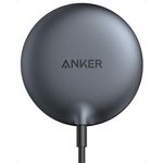 Anker MagGo kabelloses Ladegerät (Pad), MagSafe kompatibel, 15W schnelles Laden, Qi2 Zertifiziert, für iPhone Serie, 1.5m Kabel, Schwarz