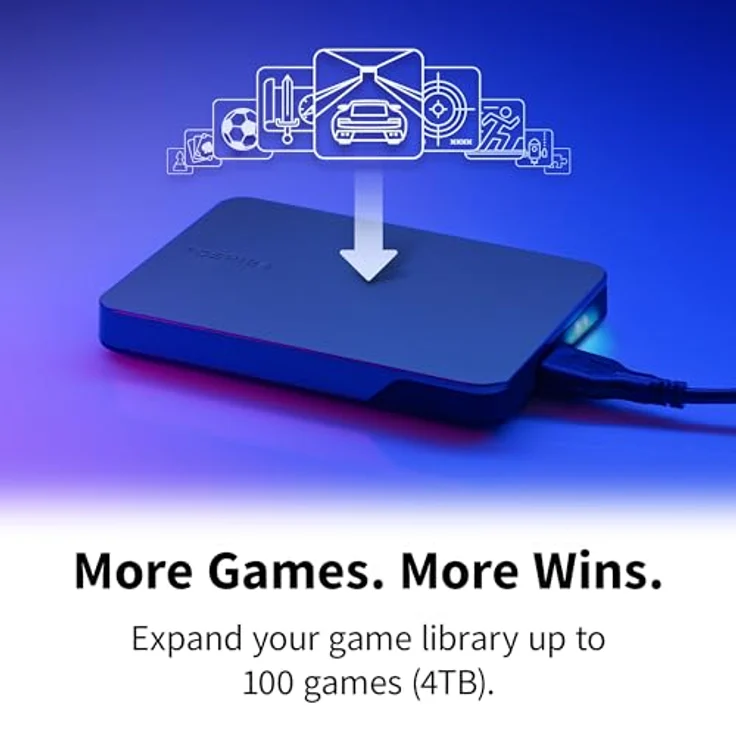 Toshiba Canvio Gaming 1TB Portable Externe Festplatte, USB 3.2, für Play Station und Xbox, Schwarz – Bild 3