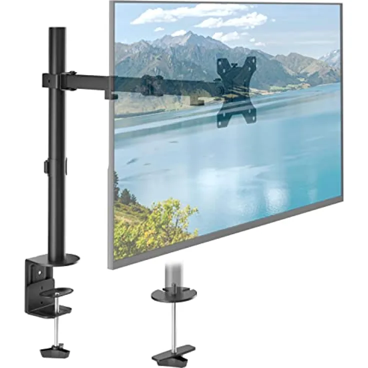 ACROPAQ - Monitorarm - Für 13 bis 27 Zoll Bildschirme, individuell einstellbar - Monitor Halterung - Schwarz