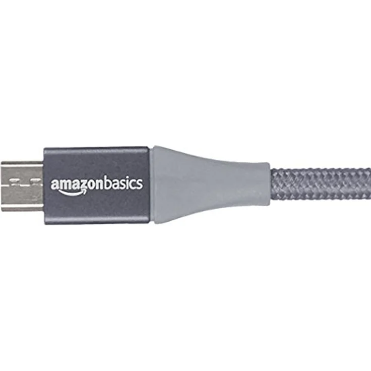AmazonBasics - USB-2.0-A auf Micro-B-Kabel mit doppelt geflochtenem Nylon | 3 m, Dunkelgrau - Preisvergleich – Bild 2
