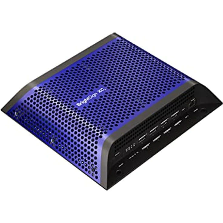 Brightsign XC4055 Elite + Player Digital Signage Mediaplayer, Streaming-Clients mit 8K-Videos und Grafiken, Elite-Level-HTML-Performance, OpenGL-Unterstützung, mehrere HDMI-Ausgänge, schwarz – Bild 1