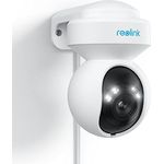 Reolink 4K PTZ PoE Überwachungskamera Aussen, 3X Optischem Zoom, Kamera Outdoor mit Personen-/Fahrzeug-/Tiererkennung, Automatischer Verfolgung, Zwei-Wege-Audio, Farbnachtsicht, E1 Outdoor PoE