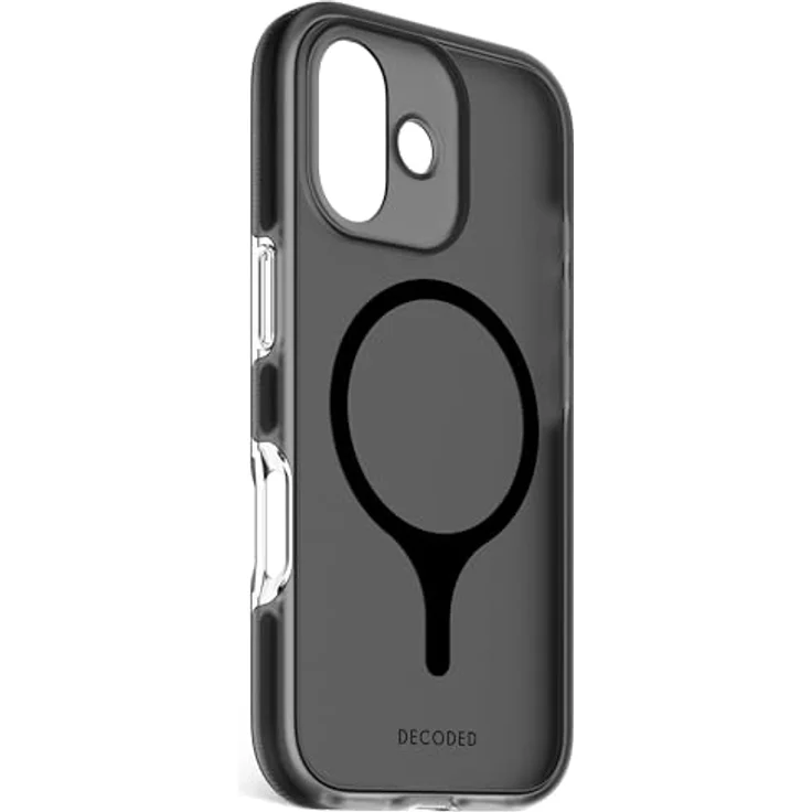 Decoded Clear Case für iPhone 17, 100% recyceltes Material, Anti-Vergilbung, MagSafe-kompatibel, 4 Meter DropTec Schutz, kratzfest, Frosted Schwarz – Bild 2