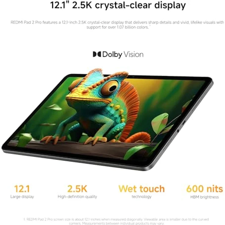 XIAOMI Redmi Pad 2 Pro, Tablet mit 8 GB RAM und 256 GB ROM, Lavender Purple – Bild 3