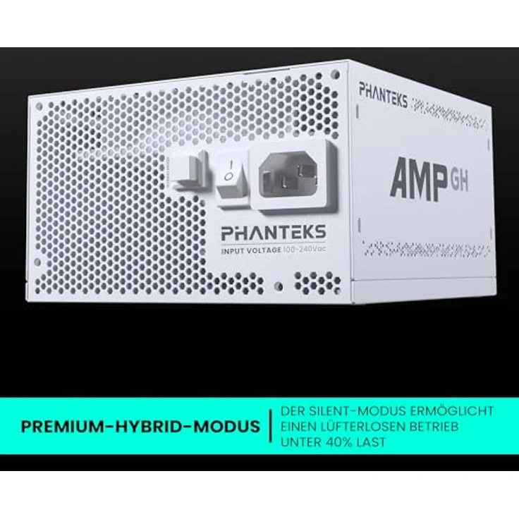 Phanteks AMP GH 750W 80 Plus Gold Netzteil, PCIe 5.1, ATX 3.1-750 Watt, weiß – Bild 4